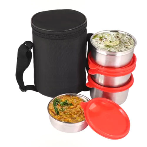 Different Available 425Ml Perfect 3 Junior Stainless Steel Container Set Of 3 With Airtight Lid