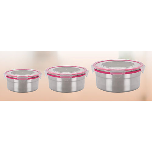 Different Available 850Ml Lock N Steel Container Set With Airtight Lock And Seal Lid