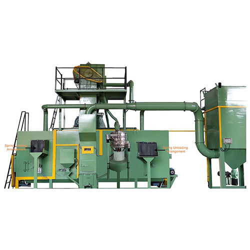 Semi Automatic Coil Spring Shot Peening Machine