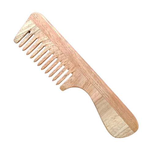 BG0023 39g Pure Neem Wood Handle Comb