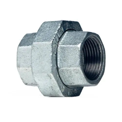 GI Union - Galvanized Iron, Round Shape, Silver Color | Durable, Leak-Proof Connection with Warranty