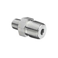 Galvanized Iron Reducer Hex Nipple - Galvanized Iron Material, Round Shape, Silver Color | Durable Nipple With Warranty For Plumbing Systems