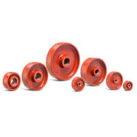 Ci Wheel - High-quality Polypropylene Copolymer, 2-10 Inch Size Range, Red Color, Round Shape, Load Capacity Up To 250 Kg, Optional Bearing