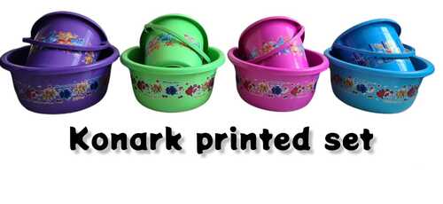 Konark Printed Bucket set