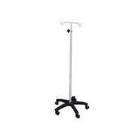 Drip Stand - Stainless Steel & Aluminum, One-piece Design With Four Hooks For Iv Bag Support