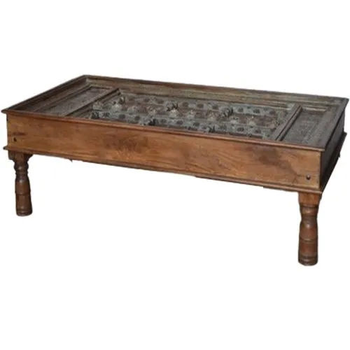 Brown Antique Wooden Center Table