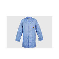 Esd Aprons - Polyester Blend With Conductive Fibers, Medium To Extra Large Sizes, Blue Color, Surface Resistance 10^6 To 10^9 Ohms, Lightweight Design