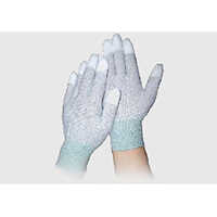 Esd Top Fit Pu Coated Gloves - Color: White And Grey