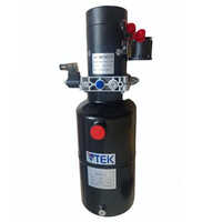 Hydraulic Dc Power Pack - Stainless Steel, Various Sizes Available, Black Finish | Industrial Use With Warranty