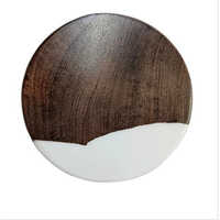 Resin Coasters - Round Shape, Stain Finish | Modern Design Crafted From Durable Resin For Stylish Home Decor