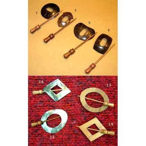 Wooden Shawl Pins