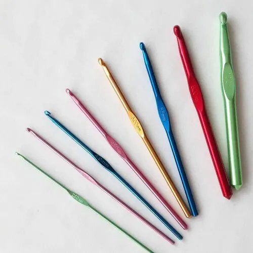 Aluminium Crochet Hook - Color: Natural