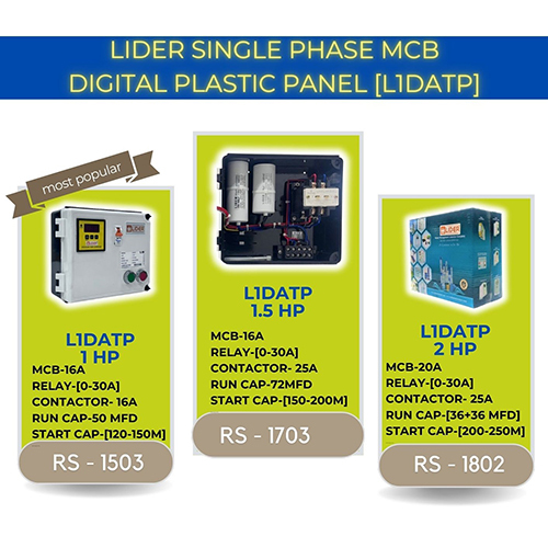 L1DATP 1 HP MCB Digital Plastic Panel