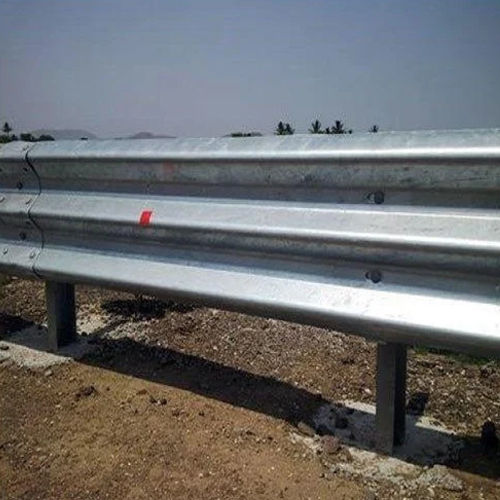 Silver Crash Barrier Guardrail