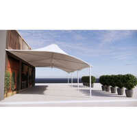 Entrance Canopy Tensile Membrane Structure - Steel Frame, Concrete Floor, Custom Dimensions & Colors | Versatile Sliding Windows, Pvc Panel Walls