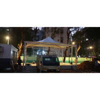 Tensile Gazebo Structure - Durable Steel, Concrete Floor, Various Colors | Features Sliding Windows For Ventilation And Natural Light