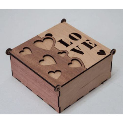 Polished Mdf Laser Cut Wooden Box