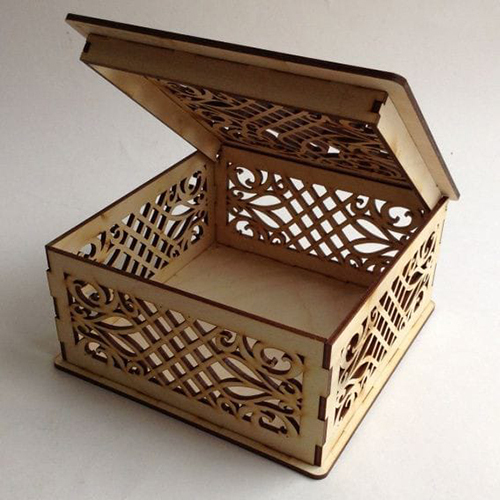 Laser Cut Wooden Jewelery Box