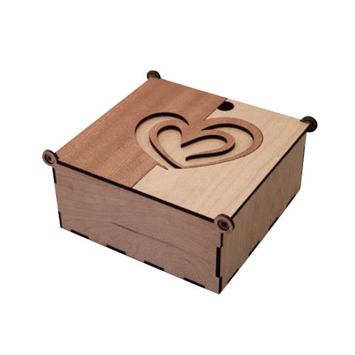 Laser Cut Wooden Gift Box - Finish: Polished