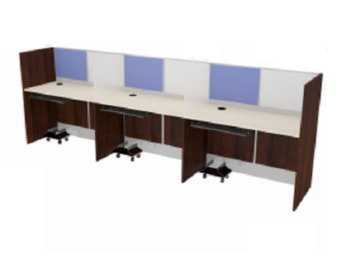 Modular Linear  Workstation wall facing with alluminum partition WSAWBP