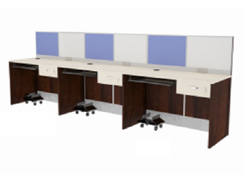 Modular Linear  Workstation wall facing with alluminum partition  WSAW1D