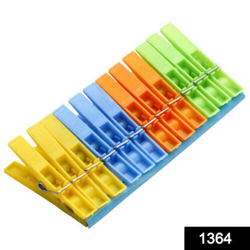 MULTIPURPOSE 12 PCS CLOTH CLIPS (MULTICOLOUR) 1364