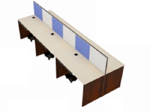 Modular Linear  Workstation face to face with board partition WSBF