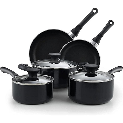 Kitchen Cookware - Metal, Various Sizes, Matte Black | Flexible Thickness Options for Versatile Cooking