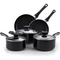 Kitchen Cookware - Metal, Various Sizes, Matte Black | Flexible Thickness Options For Versatile Cooking