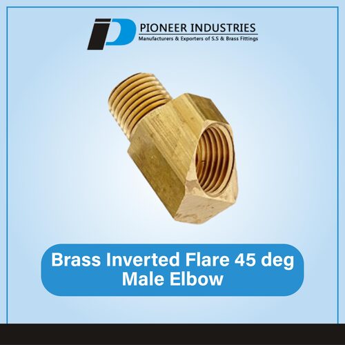 Brass Inverted Flare 45 Deg Male Elbow