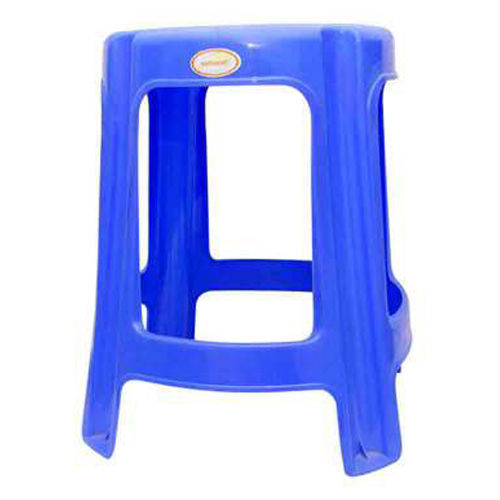 Blue 19 Ich Plastic Round Stool