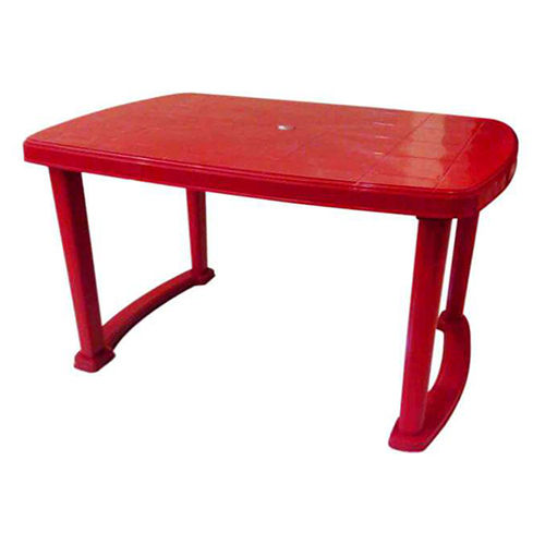 Red Plastic Dinning Table