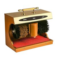 Automatic Shoe Shine Machine - 220v/50hz, Golden Stainless Steel | Fully Automatic, 145w Power, Infrared Sensor, 1 Minute Auto Cut Off