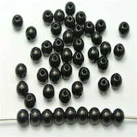 6mm Black Pearl Plastic Beads - Natural Seawater Pearl, Round Shape, Black Color | Elegant Design For Jewelry Making And Craft Projects