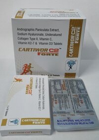 ANDROGRAPHIS PANICULATA EXTRACT 250MG SODIUM HYALURONATE 100MG VITAMIN C 65MG UNDENATURED COLLAGEN TYPE 2 40MG VITAMIN K2-7 55MCG VITAIN  D3 15 MCG