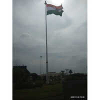 National Flags Pole - Mild Steel, 20 Meter Length, Silver Finish | Versatile For National And Decorative Flags
