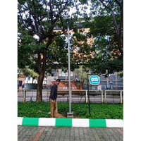 Mild Steel Cctv Pole - Silver Finish | Durable Design With Warranty For Road And Stadium Usage