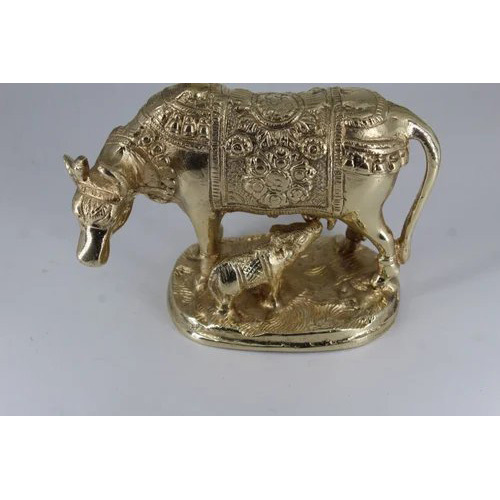 Shubh Sanket Vastu Brass Cow And Calf