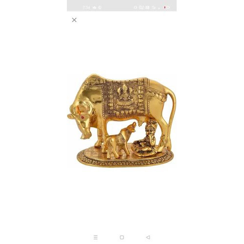 Shubh Sanket Vastu Brass Kamdhenu 7.5 inches