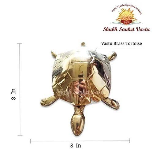 Shubh Sanket Vastu Brass Tortoise 8 inches