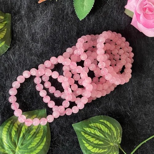 Shubh Sanket Vastu Pink Rose 8mm Bracelets Round