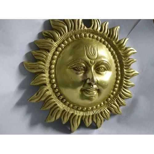 Shubh Sanket Vastu Brass Smiling Sun 8 Inches