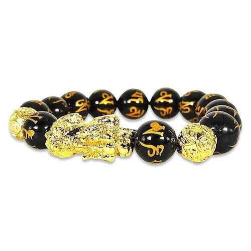 Shubh Sanket Vastu Black Obsidian Pixiu Bracelet for Reiki and Chakra