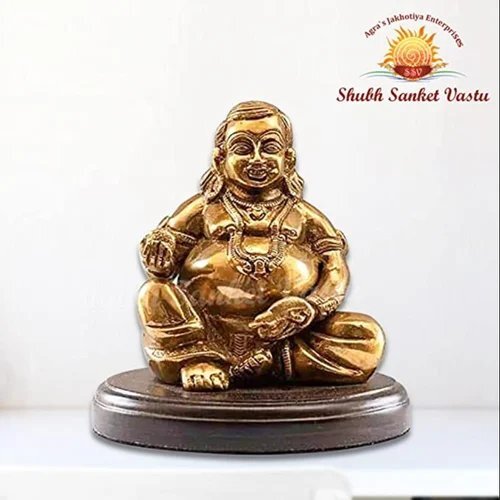 Shubh Sanket Vastu Brass Made Laughing Kuber Idol