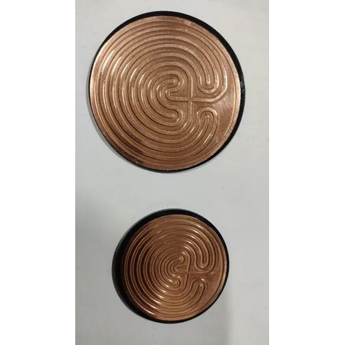 Shubh Sanket Vastu Copper Round Shape Labrion with Base Acrylic - 3 Inches