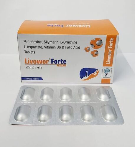 METADOXINE 500MG SILYMARIN 140MG L-ORNITHINE L-ASPARTATE150MG VITAMIN B6 3MG FOLIC ACID 1.5MG TABLET