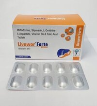 Metadoxine 500mg Silymarin 140mg L-ornithine L-aspartate150mg Vitamin B6 3mg Folic Acid 1.5mg Tablet