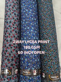 Knitted Semi Zurich Print Lycra Fabric
