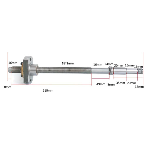 18x1x355mm Screw Rod