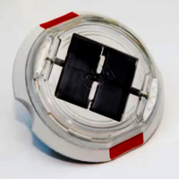 Solar Road Stud - Durable Weather-resistant Polycarbonate, Different Size, Yellow | Solar-powered With High-intensity Led Lights, Automatic Dusk-to-dawn Sensor, Easy Installation